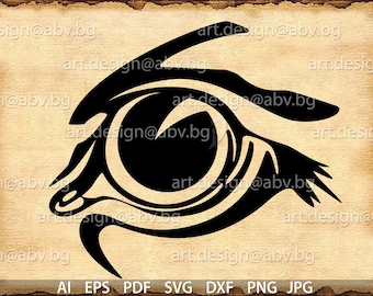 Gráfico vectorial de ojo de animal: SVG, PNG, PDF (descarga digital)