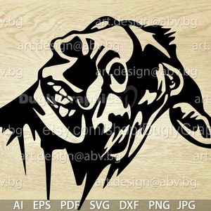 Vector SKARED DONKEY head, ai eps dxf svg pdf png jpg Download, Digital image, graphical, animal farm