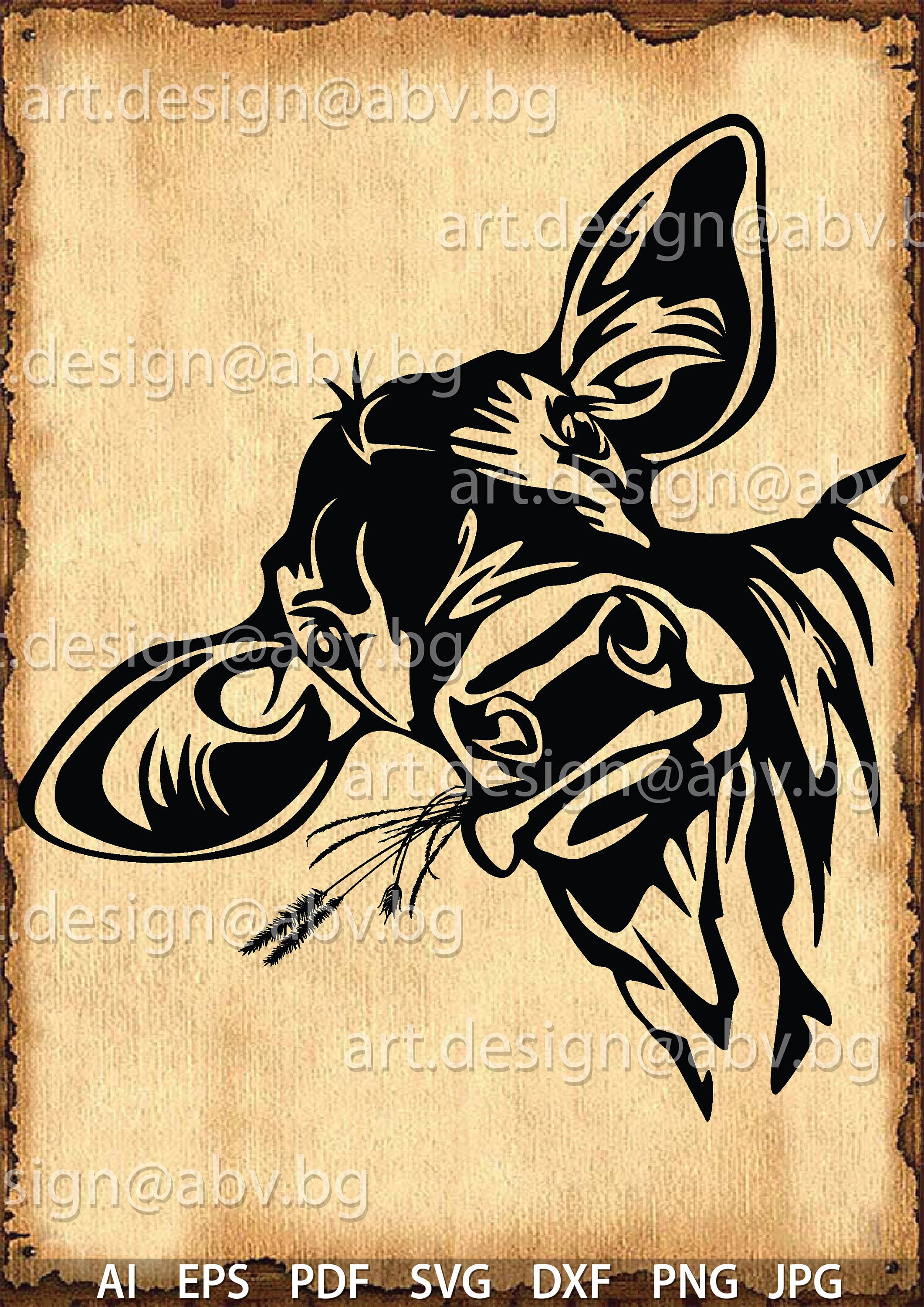 Vector COW eats grass, straw, calf, head, AI, PNG, eps, pdf, svg, dxf…