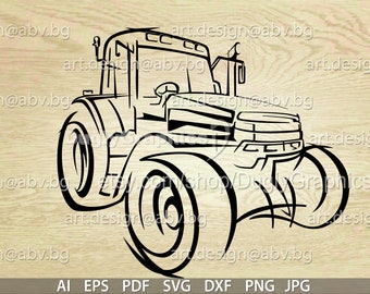 Tractor Vector Graphic: Engine Illustration (Digital Download)