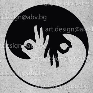 Vector YIN YANG, hand,  AI, eps, pdf, svg, dxf, png, jpg Download files, Yin and Yang, Digital, graphical, discount coupons