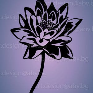 Vector LOTUS, Nymphaea, AI, eps, png, pdf, svg, dxf, jpg Image Graphic Digital Download Artwork, graphical, discount coupons