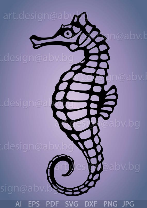 Download Vector Seahorse Ai Eps Pdf Png Svg Dxf Jpg Image Etsy PSD Mockup Templates