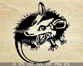 Vector POSSUM, AI, eps, pdf, svg, dxf, png, jpg Digital graphical image, opossum