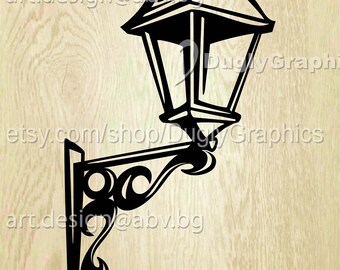Wall Lantern Vector Image (Digital Download)