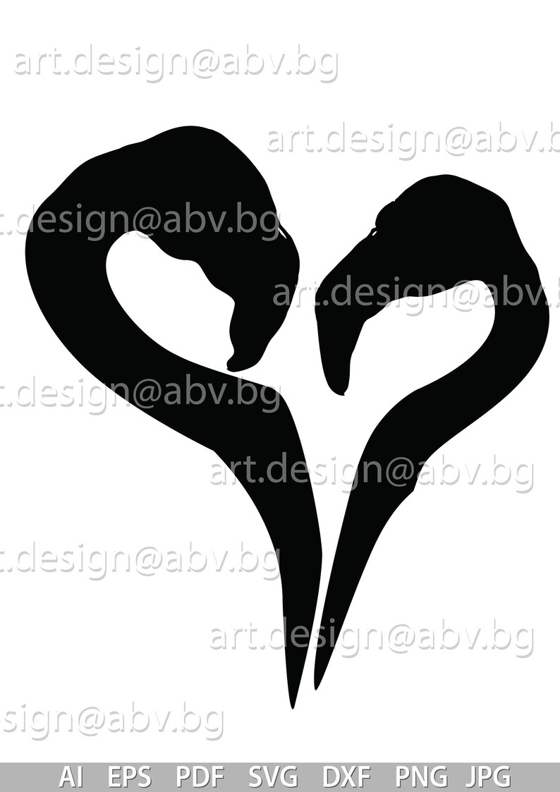 Download Vector FLAMINGO LOVE AI png eps svg dxf pdf jpg | Etsy