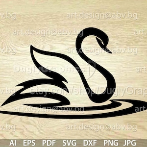 Vector SWAN, AI, PNG, eps, svg, dxf, pdf, jpg Download, Digital image, graphical, animal, bird, discount coupons
