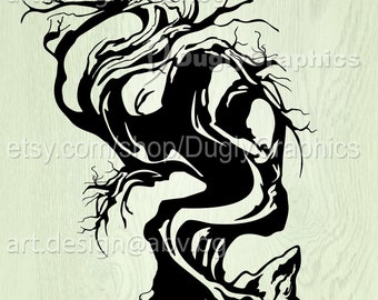 Vector TREE, AI, eps, pdf, svg, dxf, png, jpg Download, Digital image, graphical image, stylized figure