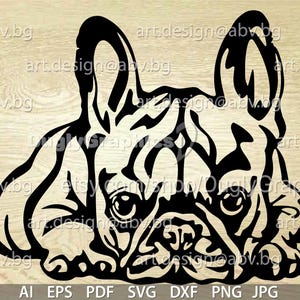 Vector FRENCH BULLDOG svg AI png pdf eps dxf jpg Download Digital image graphical animal dog