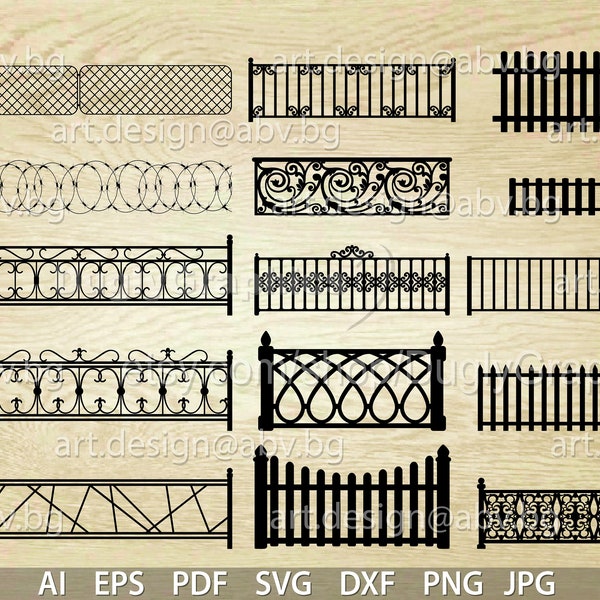 Vector FENCES, AI, eps, svg, pdf, dxf, png, jpg nstant Download, Digital image, graphical, wire