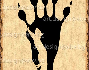 Squirrel Footprint Vector Art: Animal Track Graphic (Digital Download)