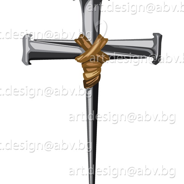 Vector CROSS of nails, SVG, dxf, AI, png, pdf, eps, jpg Download, discount coupons