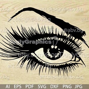 Eye Vector Graphic (svg, dxf, png, jpg) (Digital Download)