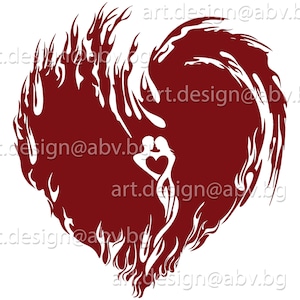 Wektor SERCE, ogień, figury, miłość, AI, eps, pdf, svg, png, dxf, jpg Pobierz pliki, cyfrowe, graficzne, kupony rabatowe