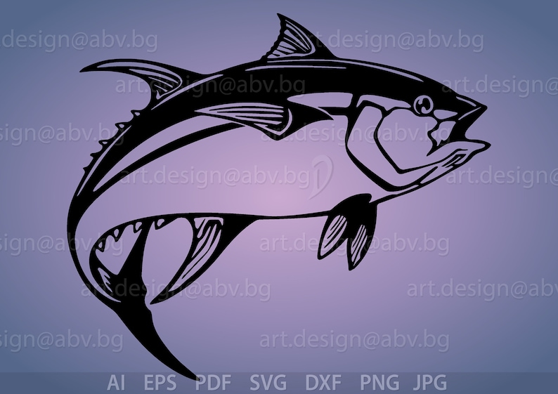 Download Vector TUNA FISH AI eps pdf png svg dxf jpg Image | Etsy