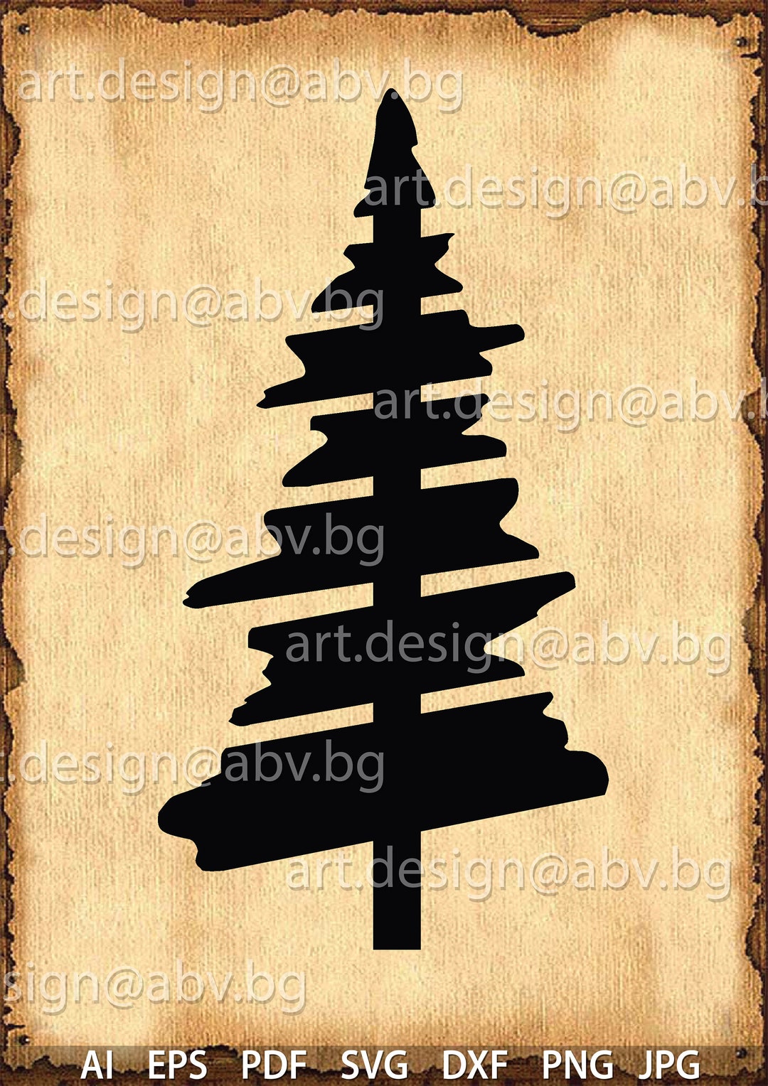 Vector CONIFEROUS TREE, Signs, Ai, Eps, Pdf, Png, SVG, Dxf, Jpg Digital ...