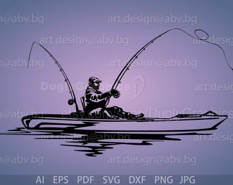 Vector PESCA svg ai eps pdf png dxf jpg Imagen Gráfica Digital Descargar Arte estilizado dibujo de arte