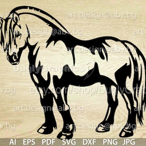 Vector HORSE Noorse fjord, SVG, ai, eps, png, pdf, jpg-download, digitaal beeld, grafische afbeelding, kortingsbonnen