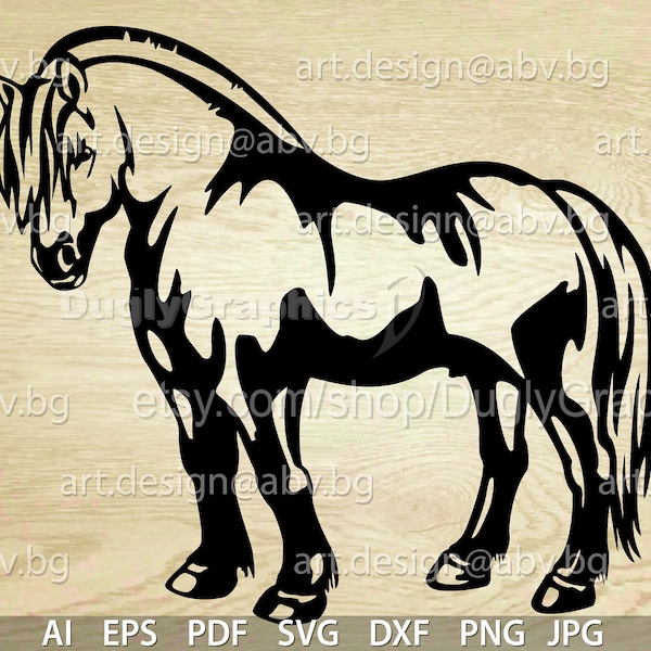 Vector HORSE Norwegian Fjord, SVG, ai, eps, PNG, pdf, jpg Download, Digital image, graphical image, discount coupons