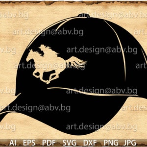 Vector HAT, sport hat, horse, AI, eps, pdf, svg, dxf, png, jpg Download files, Digital, graphical, sport, discount coupons