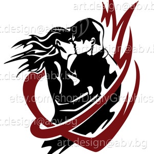 Fiery Love Heart Vector Graphic: Valentine's Day Design (Digital Download)