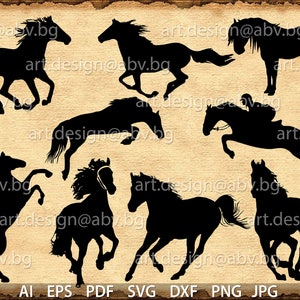 Vector 9 HORSES BUNDLE, AI, eps, pdf, svg, dxf, png, jpg Download, Digital image, graphical