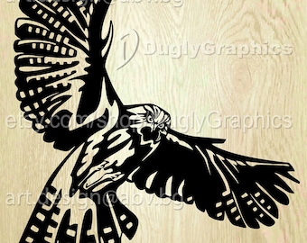 Owl Vector Graphic: Flying Bird Illustration (Digital Download)