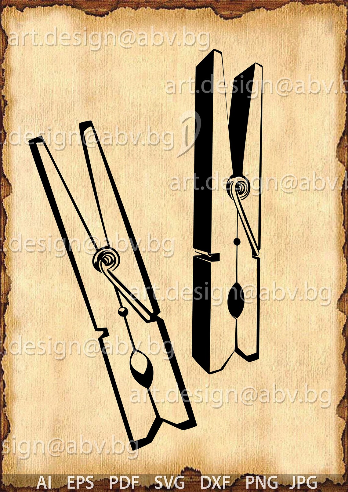 Vector CLOTHES PEGS AI Eps Pdf Svg Dxf Png Jpg - Etsy