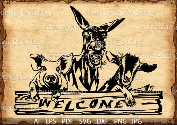 Vector Animal Farm Text Ai Eps Pdf Svg Dxf Png Jpg Etsy