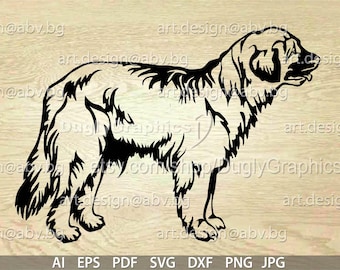 Illustrazione vettoriale di un cane Leonberger (download digitale)