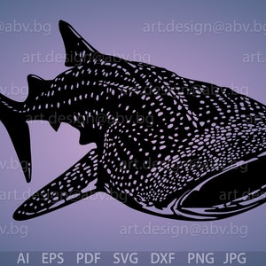 Wektor SPOTTED SHARK, ryba, AI, eps, pdf, svg, dxf, png, jpg Obraz Grafika Cyfrowa Pobierz Dzieło sztuki, grafika, kupony rabatowe