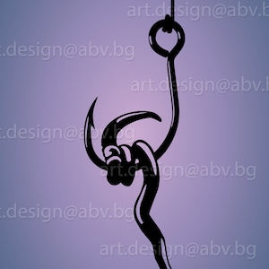 Vector VISHAAK met worm, AI, eps, pdf, png, svg, dxf, jpg afbeelding afbeelding digitale download artwork, grafisch, kortingsbonnen