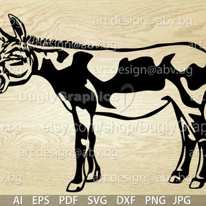 Vector ANGRY DONKEY, ai eps dxf svg pdf png jpg Download, Digital image, graphical, animal farm