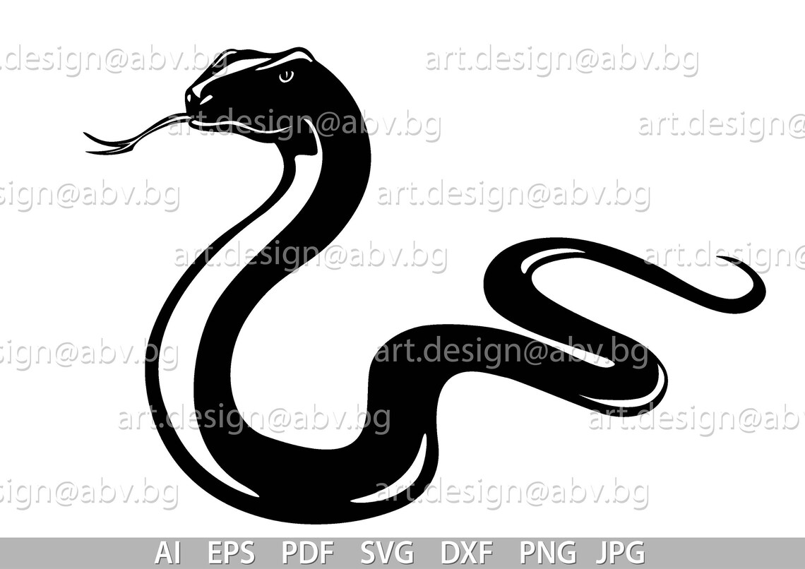 Vector SNAKE AI Png Eps Pdf Svg Dxf Jpg Download - Etsy