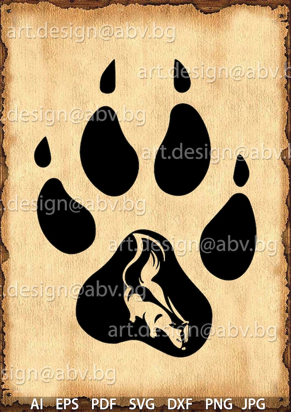Skunk Paw Print Vector Image (digital Download) - Etsy