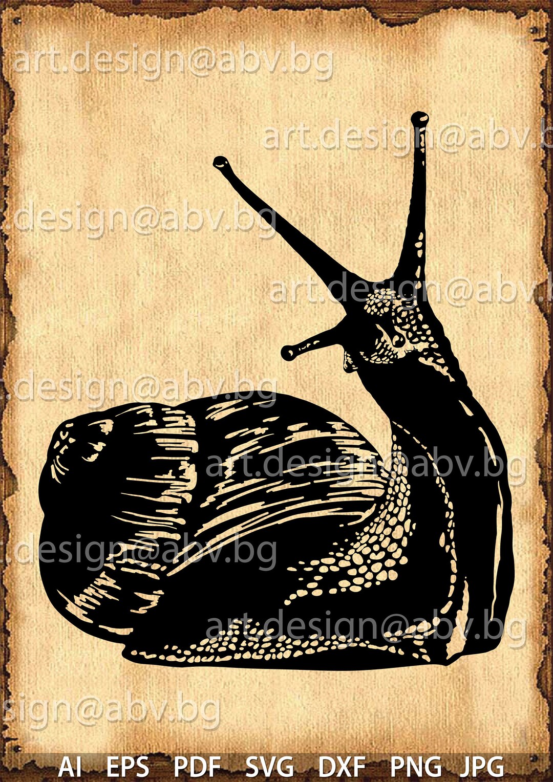 Snail Bitmap Vector SNAIL, AI, PNG, Eps, Pdf, Svg, Dxf, Jpg Instant Download ...