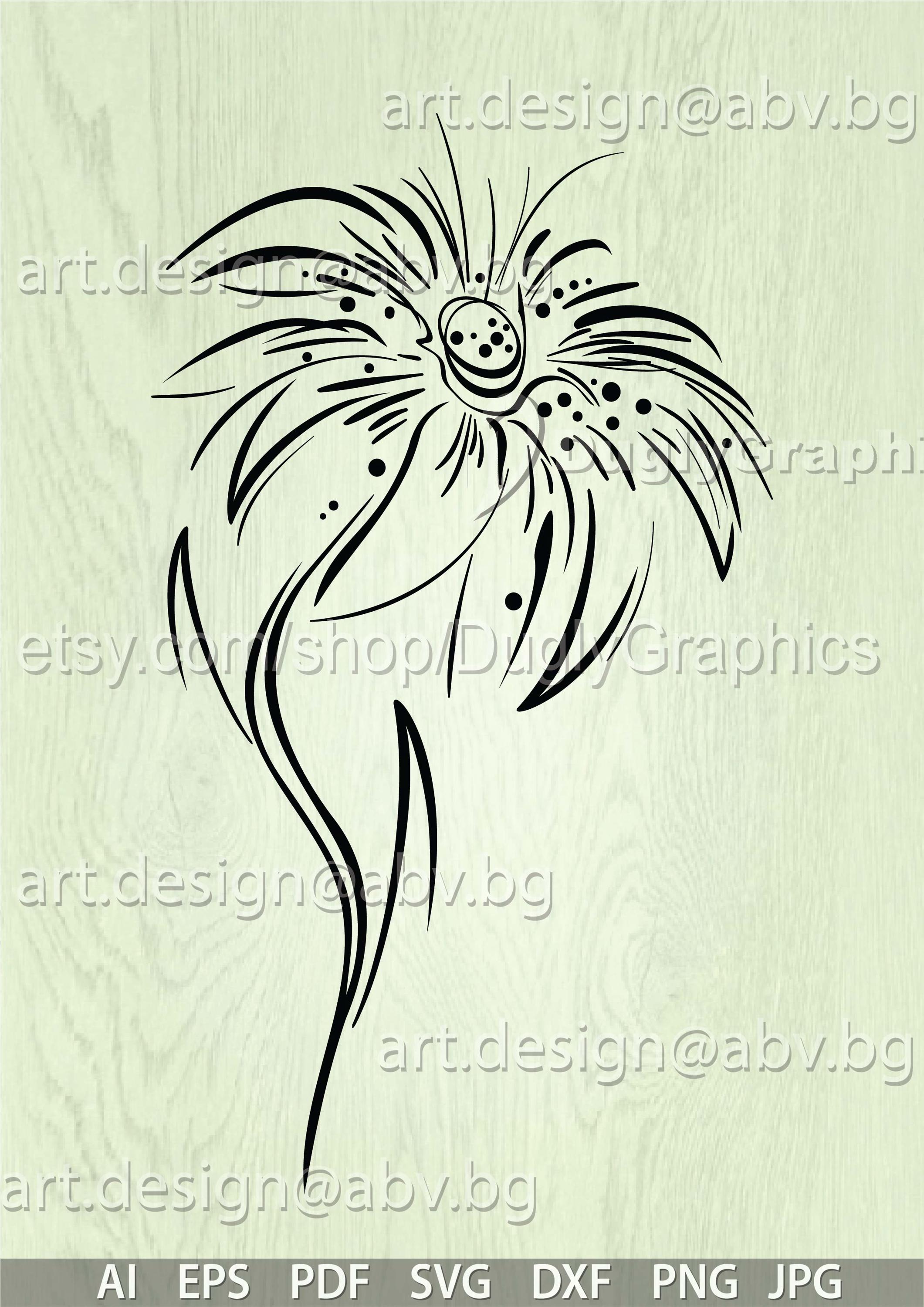 Floral Vector Graphic, Flower Design (digital Download) - Etsy