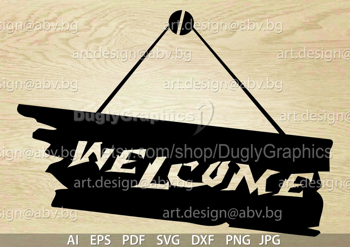 Welcome Sign Vector Image Welcome Sign Vector (AI Eps Svg Png Jpg Digital Download Files) - Etsy