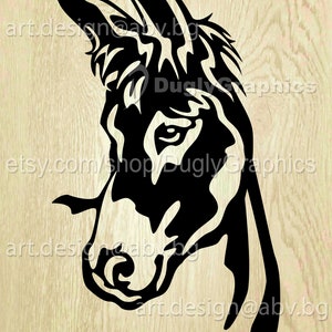 Vector SAD DONKEY head, ai eps dxf svg pdf png jpg Download, Digital image, graphical, animal farm