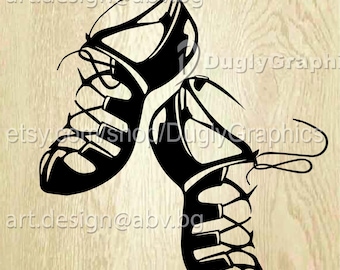 Highland Dancer Shoes Vector Graphic (Digital Download)