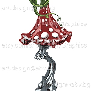 Hongo vectorial, dibujos animados, imprimible, AI, eps, pdf, png, SVG, jpg, descarga de archivos, digital, gráfico, cupones