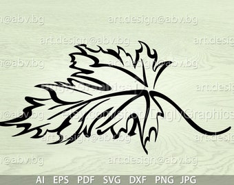 Vector LEAF vine AI eps pdf svg dxf png jpg Download files Digital graphical coupons