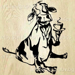 Vector COW DRINKS COFFEE, calf, ai, png, eps, pdf, svg, dxf, jpg, svg cow, graphical image Art Print, heifer, funny