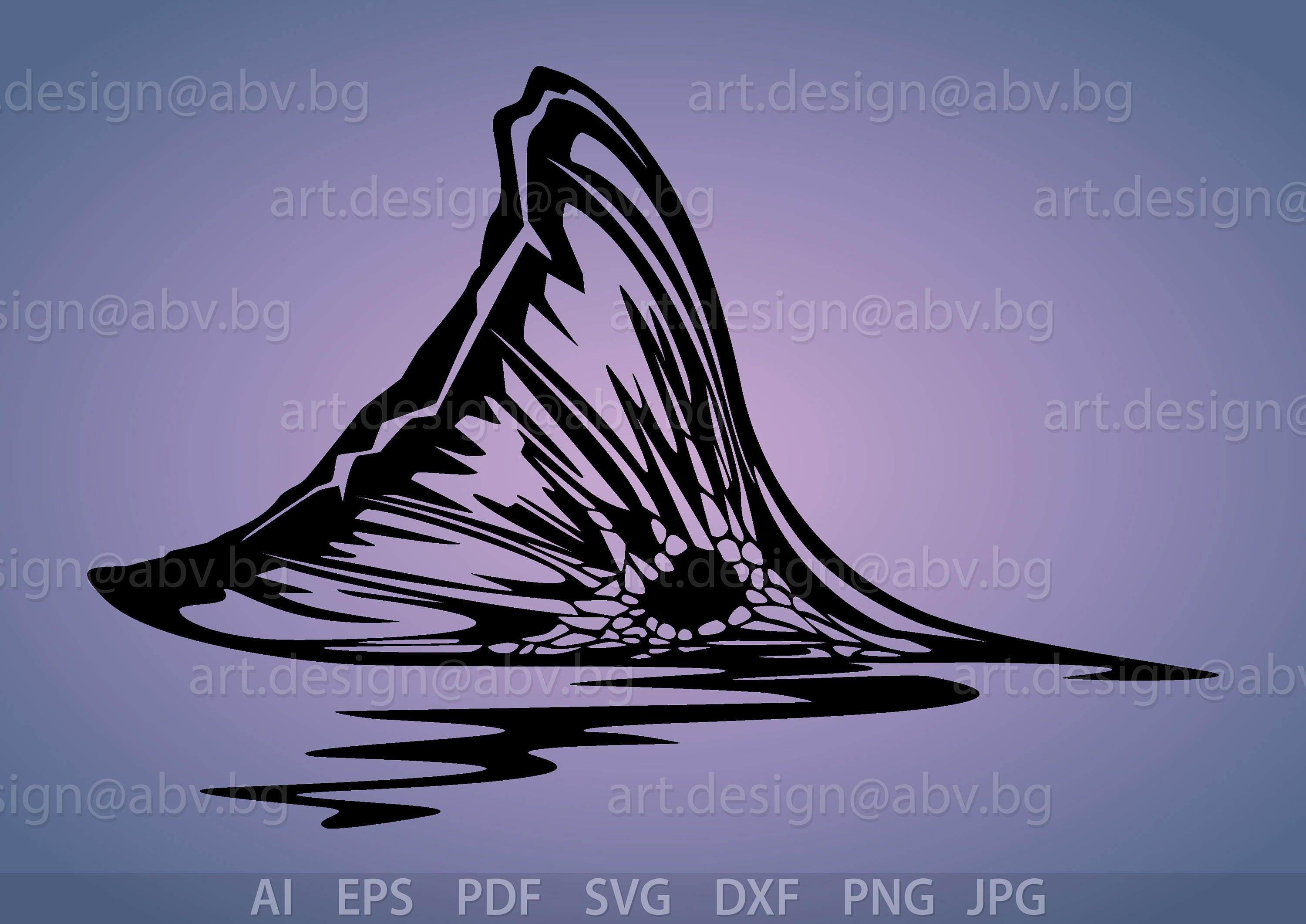 Download Vector RED FISH FIN ai eps pdf png svg dxf jpg Image | Etsy