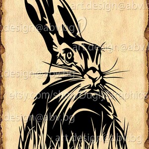 Vector RABBIT in grass, AI, eps, PNG, pdf, svg, dxf, jpg Download, Digital image, graphical image, Easter, discount coupons