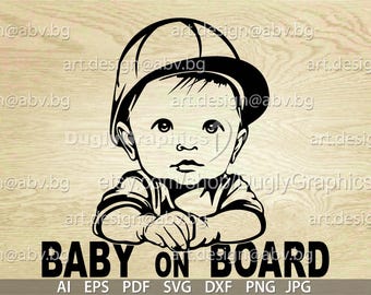 Baby on Board Vector, Graphic (Digital Download)