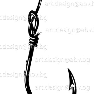Vector FISHING HOOK Hooked AI Eps Pdf Png Svg Dxf Jpg - Etsy
