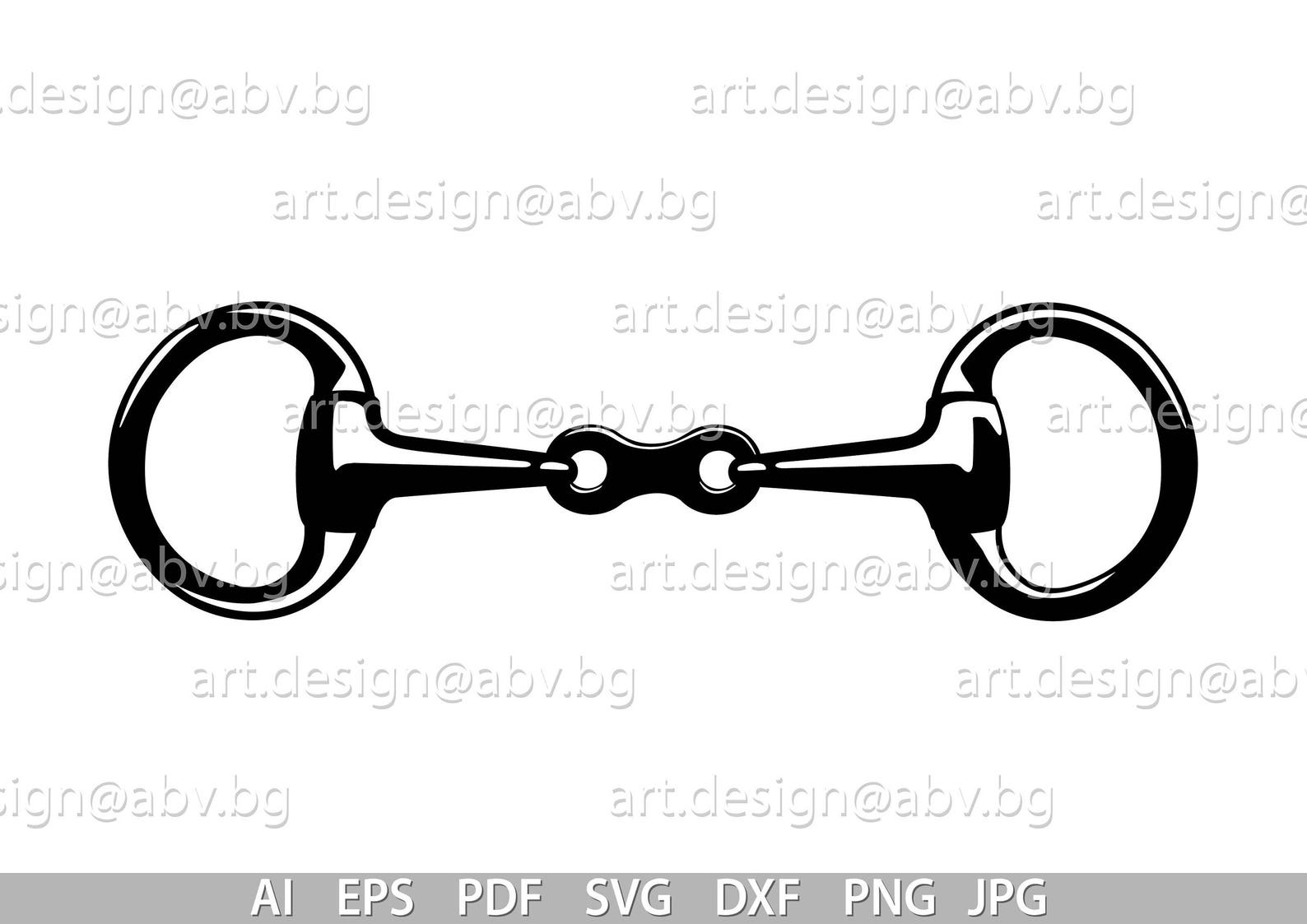 Vector SNAFFLE BIT Horse AI Eps Png Pdf Svg Dxf Jpg Etsy