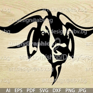 Vector GOAT stylized head, AI, eps, png, pdf, svg, dxf, jpg, animal, digital Download