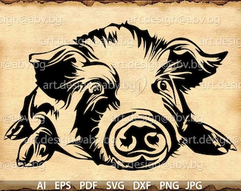 Vector KUNEKUNE PIG, ai, eps, pdf, svg, dxf, png, jpg Download, Digital image, graphical, animal, hog, coupons